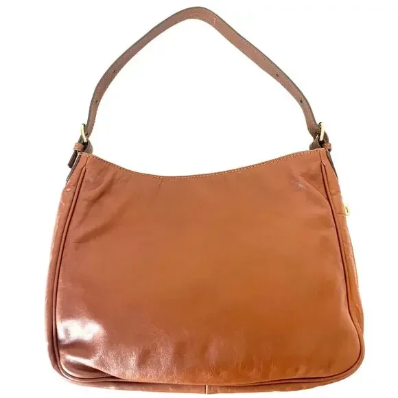 NWT Marc Jacobs Lisa Leather Shoulder Hobo Bag Multi Pockets Brown Y2K Vintage - Picture 3 of 9